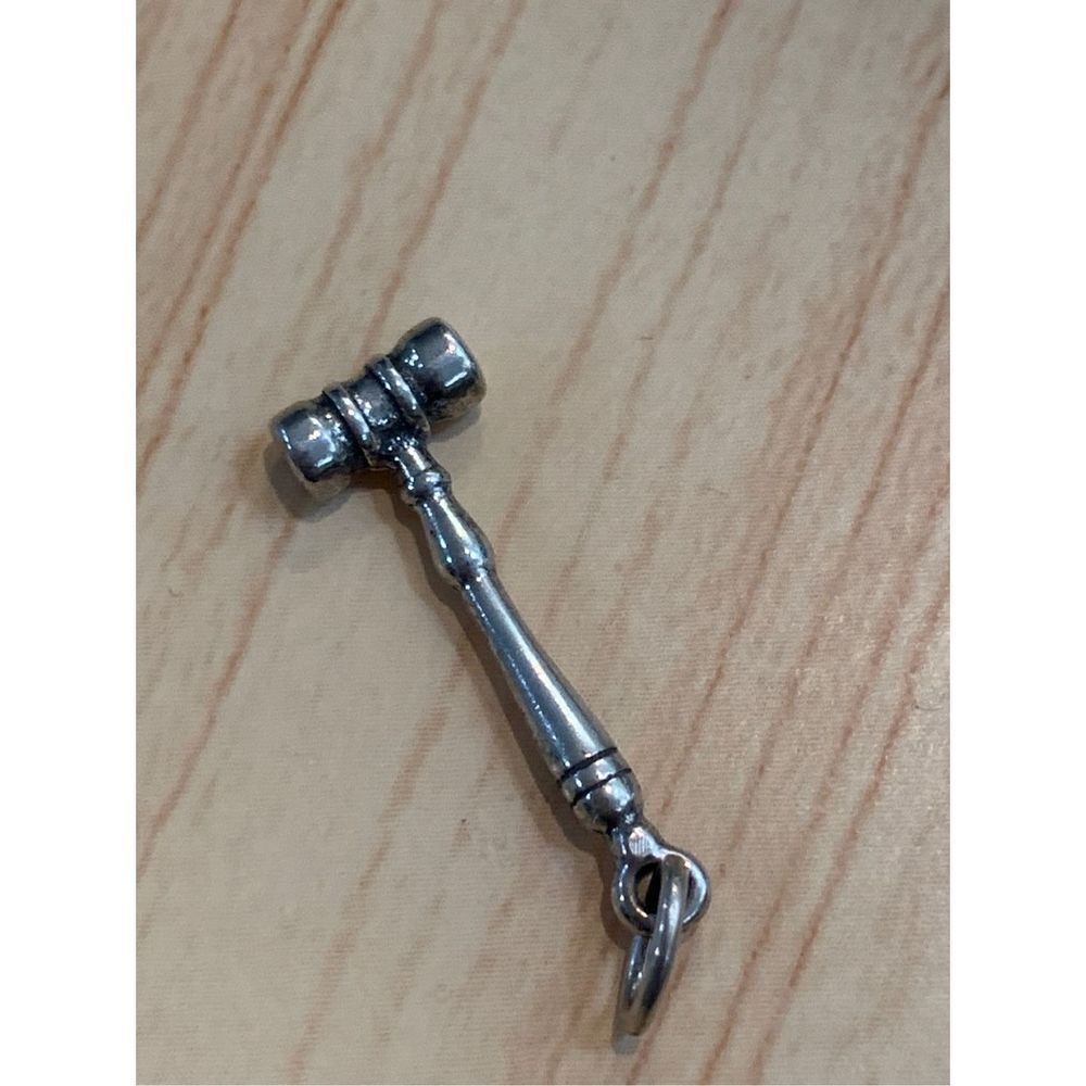 Gavel Sterling Silver Jewelry Charm